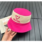 prada classic triangle bucket hat