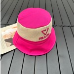 prada classic triangle bucket hat