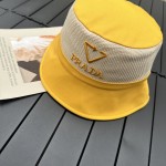 prada classic triangle bucket hat