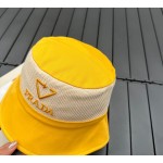 prada classic triangle bucket hat