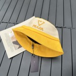 prada classic triangle bucket hat