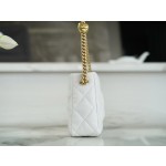 𝗖𝗛𝗔𝗡𝗘𝗟✦ 23P Spring Summer New Love Adjustable Buckle HoBo Bag White
