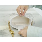 𝗖𝗛𝗔𝗡𝗘𝗟✦ 23P Spring Summer New Love Adjustable Buckle HoBo Bag White