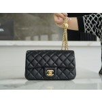 𝗖𝗛𝗔𝗡𝗘𝗟✦ 𝗖𝗹𝗮𝘀𝘀𝗶𝗰 𝗙𝗹𝗮𝗽 23S Spring/Summer New Camellia 𝐂𝐅 Large 𝐦𝐢𝐧𝐢 Black