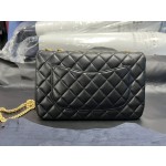 𝗖𝗛𝗔𝗡𝗘𝗟✦ 𝗖𝗹𝗮𝘀𝘀𝗶𝗰 𝗙𝗹𝗮𝗽 23S Camellia Adjustable Buckle CF Small Black Gold