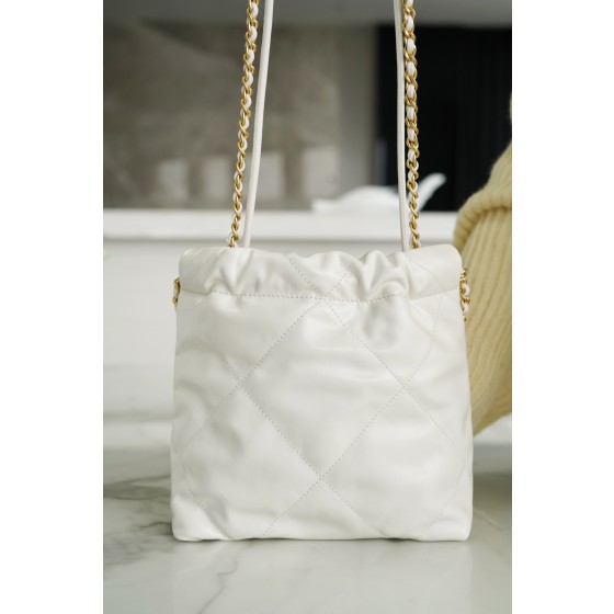 𝗖𝗛𝗔𝗡𝗘𝗟✦ 23S 22Mini bag white gold