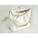 𝗖𝗛𝗔𝗡𝗘𝗟✦ 23S 22Mini bag white gold