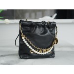 𝗖𝗛𝗔𝗡𝗘𝗟✦  23S 22Mini pearl chain bag black