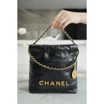 𝗖𝗛𝗔𝗡𝗘𝗟✦ 23s Spring/Summer New 22Mini bag Original Leather Black Gold