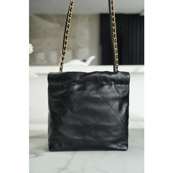 𝗖𝗛𝗔𝗡𝗘𝗟✦ 23s Spring/Summer New 22Mini bag Original Leather Black Gold