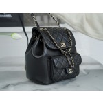 𝗖𝗛𝗔𝗘𝗡𝗟✦23c New 𝐃𝐮𝐦𝐚 Shoulder Bag Black Large
