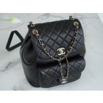 𝗖𝗛𝗔𝗘𝗡𝗟✦23c New 𝐃𝐮𝐦𝐚 Shoulder Bag Black Large