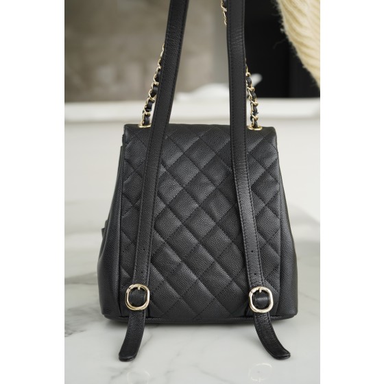 𝗖𝗛𝗔𝗡𝗘𝗟 23P New Duma Double Shoulder Cowhide Large Black