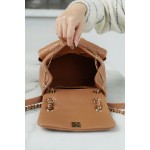 𝗖𝗛𝗔𝗡𝗘𝗟 23P New Duma Double Shoulder Cowhide Large Caramel