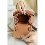 𝗖𝗛𝗔𝗡𝗘𝗟 23P New Duma Double Shoulder Cowhide Mini Caramel