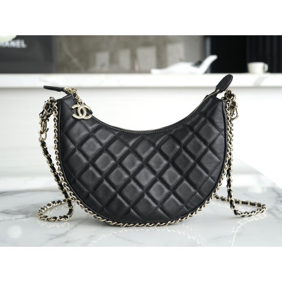 𝗖𝗛𝗔𝗡𝗘𝗟 23p moon/moon bag large black