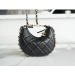 𝗖𝗛𝗔𝗡𝗘𝗟 23p moon/moon bag small black