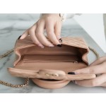 𝗖𝗛𝗔𝗡𝗘𝗟 𝗖𝗹𝗮𝘀𝘀𝗶𝗰 𝗙𝗹𝗮𝗽 2021 𝗦𝘀 Spring/Summer New Handle ℂ𝔽 𝕄𝕚𝕟𝕚 Milk Tea Apricot Light Gold