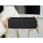 𝗖𝗛𝗔𝗡𝗘𝗟 𝗖𝗹𝗮𝘀𝘀𝗶𝗰 𝗙𝗹𝗮𝗽 2021 𝗦𝘀 Spring/Summer New Handle 𝐂𝐅 𝐦𝐢𝐧𝐢耀夜黑