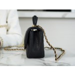 𝗖𝗛𝗔𝗡𝗘𝗟 𝗖𝗹𝗮𝘀𝘀𝗶𝗰 𝗙𝗹𝗮𝗽 2021 𝗦𝘀 Spring/Summer New Handle 𝐂𝐅 𝐦𝐢𝐧𝐢耀夜黑