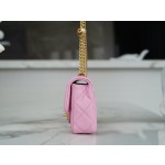 𝗖𝗛𝗔𝗡𝗘𝗟✦𝗖𝗹𝗮 𝘀𝘀𝗶𝗰 𝗙𝗹𝗮𝗽 𝗙𝗹𝗮𝗽 23P Spring/Summer New Love Adjustment Buckle Small Pink