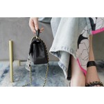 𝗖𝗛𝗔𝗡𝗘𝗟✦𝗖𝗹𝗮𝘀𝘀𝗶𝗰 𝗙𝗹𝗮𝗽 2021 𝗦𝘀 Spring/Summer New Handleℂ𝔽 𝕄𝕚𝕟𝕚 Black Gold