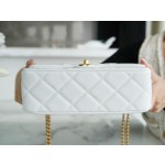 𝗖𝗛𝗔𝗡𝗘𝗟✦𝗖𝗹𝗮𝘀𝘀𝗶𝗰 𝗙𝗹𝗮𝗽23P spring and summer new love heart adjustment buckle large genuine leather