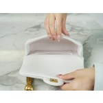 𝗖𝗛𝗔𝗡𝗘𝗟✦𝗖𝗹𝗮𝘀𝘀𝗶𝗰 𝗙𝗹𝗮𝗽23P Spring/Summer New Love Adjustable Buckle Small White