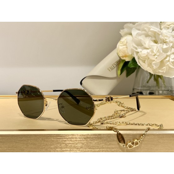 Valentino VA2040 Vintage Small Frame Chain Sunglasses
