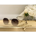 Valentino VA2040 Vintage Small Frame Chain Sunglasses