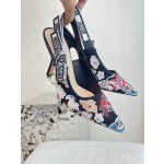 𝐉'𝐀𝐝𝐢𝐨𝐫 ｜𝟐𝟎𝟐𝟑𝐒𝐒/𝐧𝐞𝐰 Printed embroidered high heels