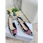 𝐉'𝐀𝐝𝐢𝐨𝐫 ｜𝟐𝟎𝟐𝟑𝐒𝐒/𝐧𝐞𝐰 Printed embroidered high heels