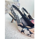 𝐉'𝐀𝐝𝐢𝐨𝐫 ｜𝟐𝟎𝟐𝟑𝐒𝐒/𝐧𝐞𝐰 Printed embroidered high heels