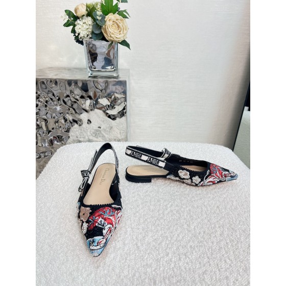 𝐉'𝐀𝐝𝐢𝐨𝐫 ｜𝟐𝟎𝟐𝟑𝐒𝐒/𝐧𝐞𝐰 Printed embroidered high heels