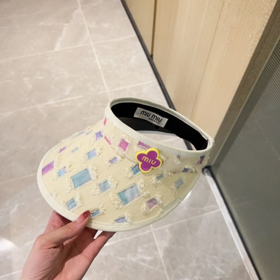 MIUMIU visor empty top hat