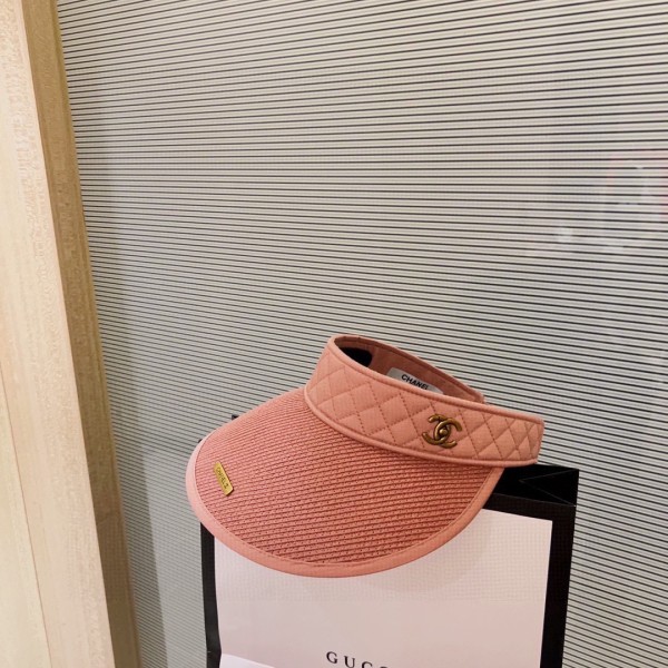 CHANEL sun visor empty top hat