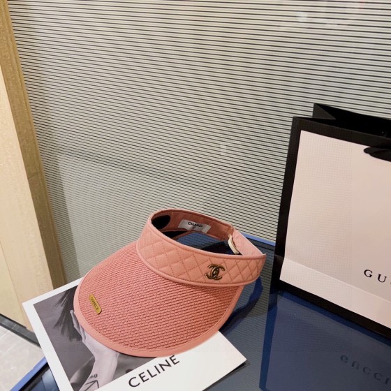 CHANEL sun visor empty top hat