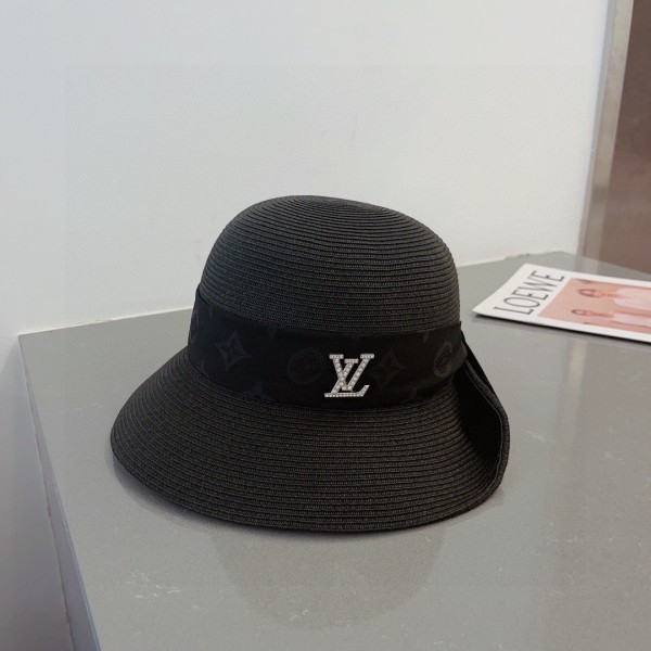 Louis Vuitton Straw Hat with Rolled Hem and Presbyopic Webbing