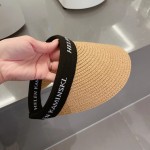 Trendy brand headband straw hat, running sun visor hat