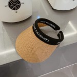 Trendy brand headband straw hat, running sun visor hat