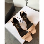 【Saint Laurene Saint Laurent】 YSL summer model thick heeled sandals with 6.5cm high
