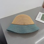 LOEWE color block straw hat, sun hat, foldable
