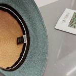 LOEWE color block straw hat, sun hat, foldable