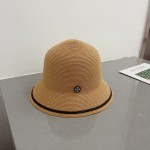 CHANEL straw hat, striped color block hat