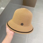 CHANEL straw hat, striped color block hat