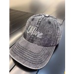 CELINE New Washed and Distressed Denim Baseball Cap