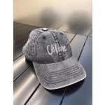 CELINE New Washed and Distressed Denim Baseball Cap