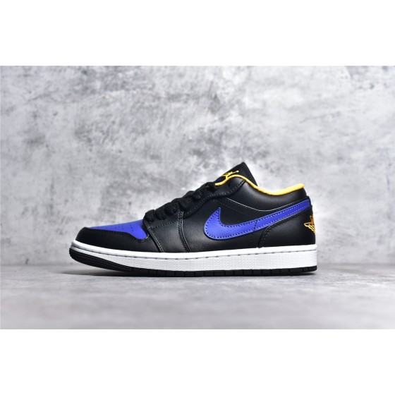 Air Jordan 1 Low Top Black Purple Yellow