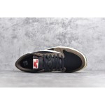 Air Jordan 1 x Travis Scott Joint Black Green Olive Barbell Low Top