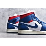 Air Jordan 1 MiD blue and white
